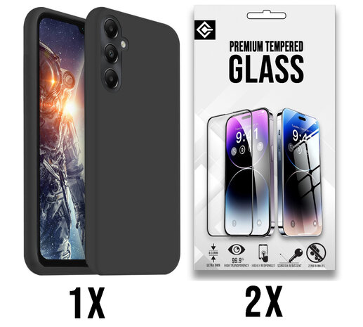A05s - Back Cover &amp; 2x Glas - Zwart