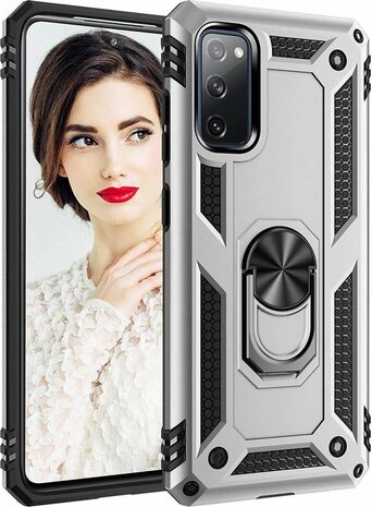 Samsung S20 FE Grijs - Armor met Kickstand Ring