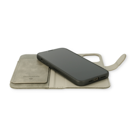 iPhone 13 Pro Grijs - 2 in 1 HQ Book Case met Extra Vakken