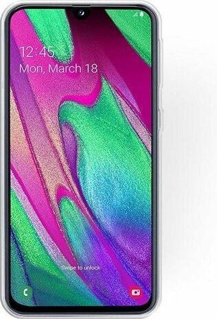 Samsung A20e - Siliconen - Glitter Back Cover - Zilver
