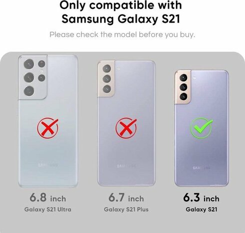 Samsung S21 - Siliconen Back Cover - Transparant