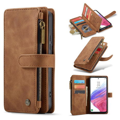 Samsung S25 - Sienna Brown - Book Case met Rits