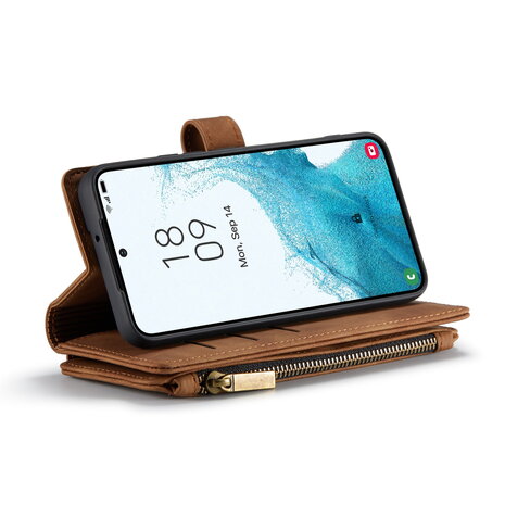 Samsung S25 - Sienna Brown - Book Case met Rits