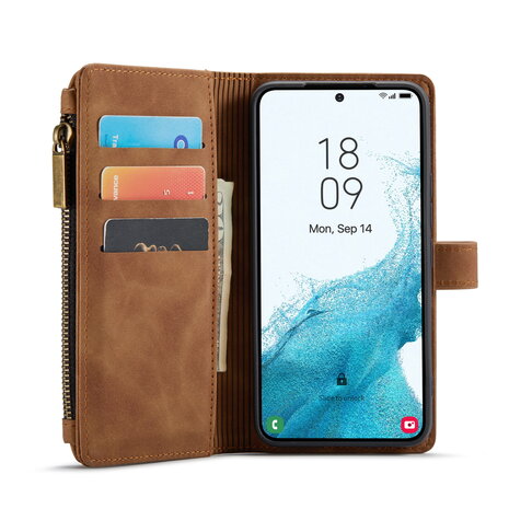 Samsung S25 - Sienna Brown - Book Case met Rits