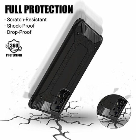 Samsung A72 Zwart - Anti Shock Armor
