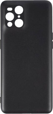 Find X3 Pro - Siliconen Back Cover - Zwart