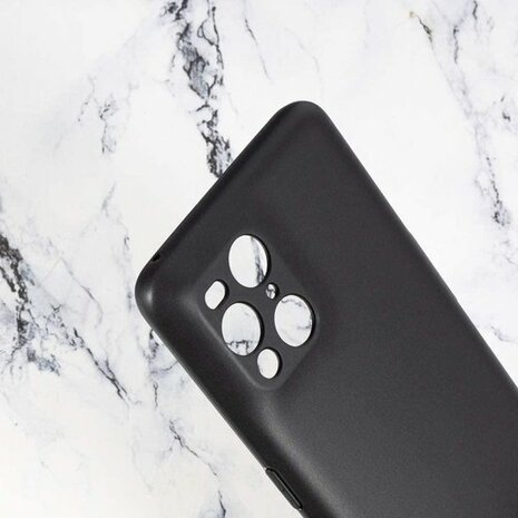 Find X3 Pro - Siliconen Back Cover - Zwart