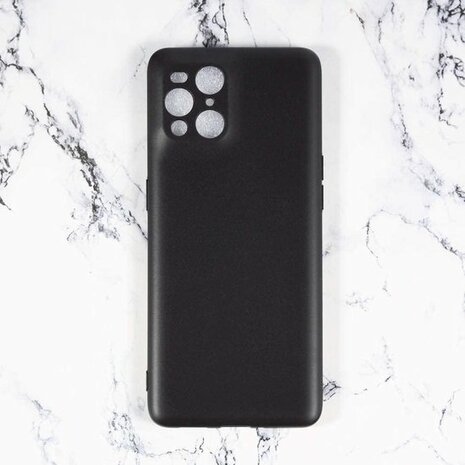 Find X3 Pro - Siliconen Back Cover - Zwart