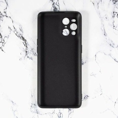 Find X3 Pro - Siliconen Back Cover - Zwart