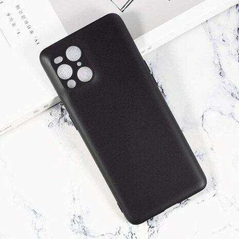 Find X3 Pro - Siliconen Back Cover - Zwart