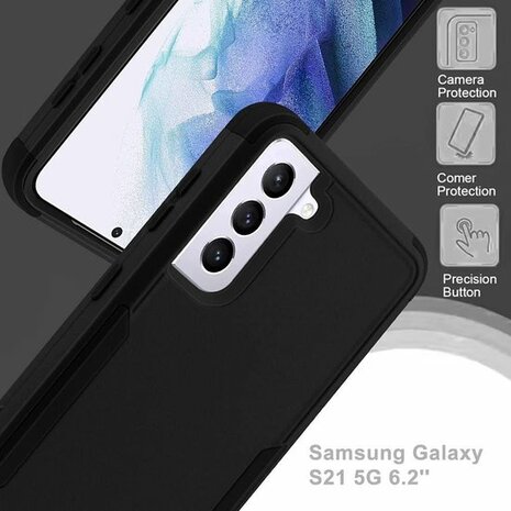 Samsung S21 Plus Zwart - Heavy Duty Armor