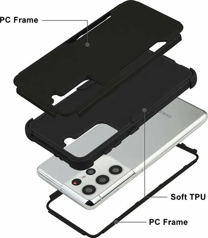 Samsung S21 Plus Zwart - Heavy Duty Armor