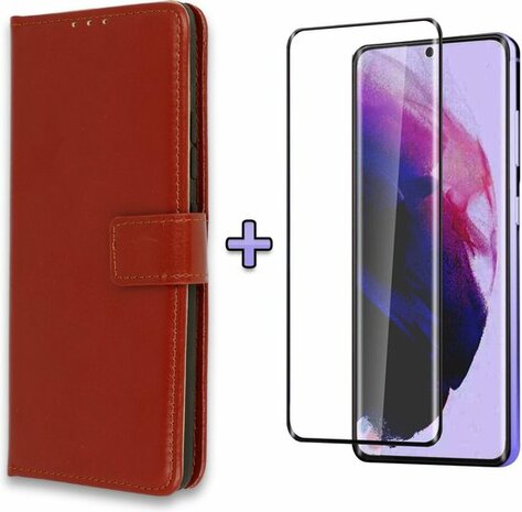 A42 - Book Case &amp; Full Glas - Bruin