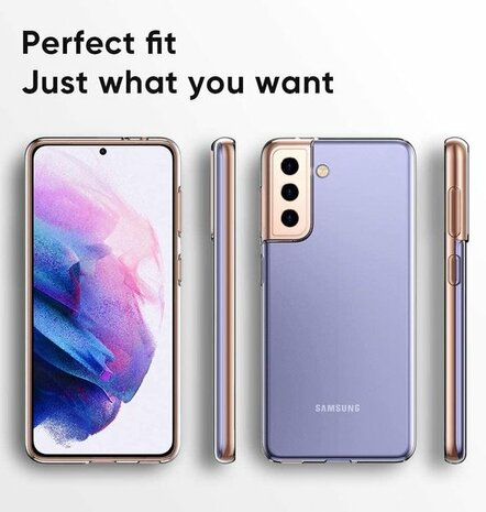 Samsung S21 Plus - Siliconen Back Cover - Transparant