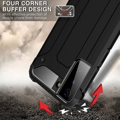 Samsung S21 Plus Zwart - Armor Back Cover