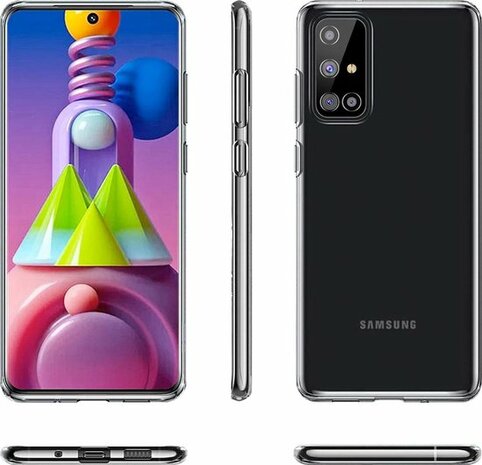 Samsung M51 - Siliconen Back Cover - Transparant