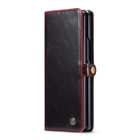 Samsung Z Fold 4 Rustiek Crimson Red - Book Case