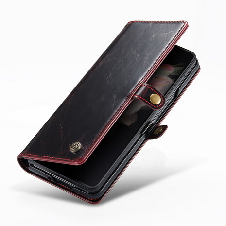 Samsung Z Fold 4 Rustiek Crimson Red - Book Case