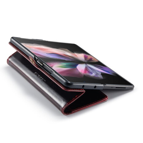 Samsung Z Fold 4 Rustiek Crimson Red - Book Case