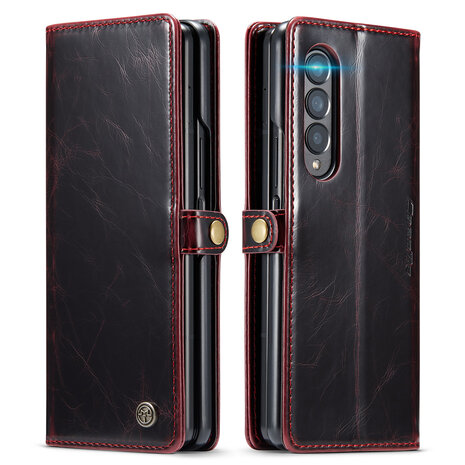 Samsung Z Fold 4 Rustiek Crimson Red - Book Case