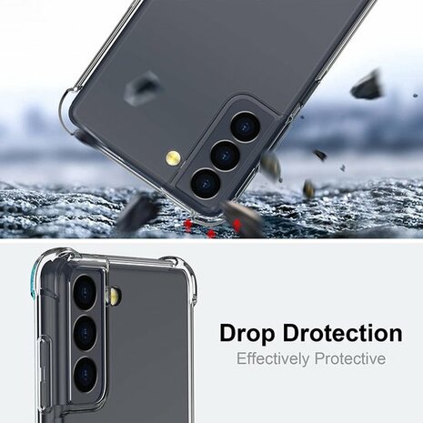 S22 Plus - Anti Shock &amp; 2X Glas - Transparant