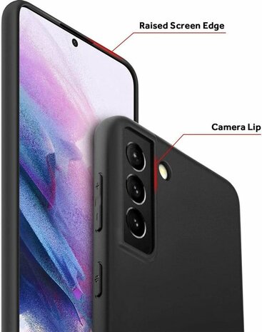 Samsung S21 Plus - Siliconen Back Cover - Zwart