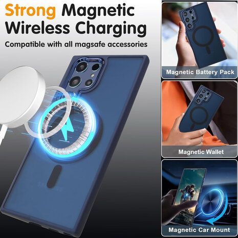 Samsung S22 Ultra - Matte MagSafe Armor - Blauw