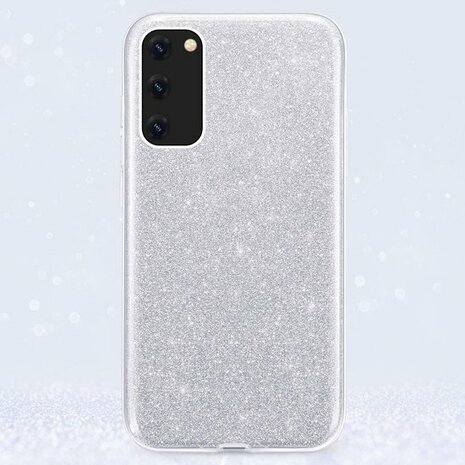 Samsung A03 - Glitter Back Cover - Zilver