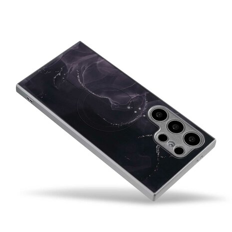 Samsung S24 Ultra Zwart - MagSafe TPU Marmer