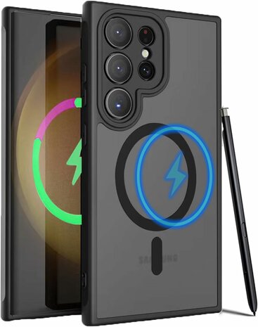 Samsung S24 Ultra Zwart - Matte Armor - Geschikt voor MagSafe
