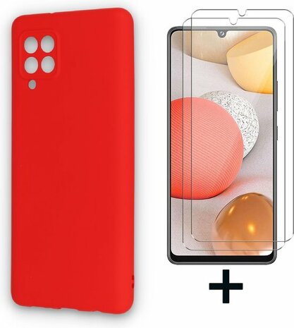 A42 - Back Cover &amp; 2X Glas - Rood