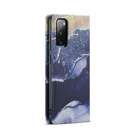 Samsung S21 FE Blue Sodalite - Marmer Book Case