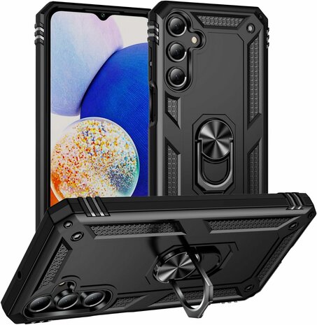 Samsung A16 - Armor met Kickstand Ring -  Zwart