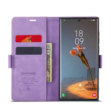 Samsung S24 Ultra Bright Lila - Book Case