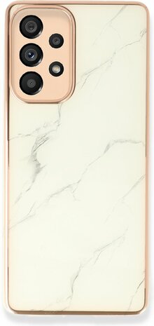 Samsung A03 - Marmer Back Cover - Wit