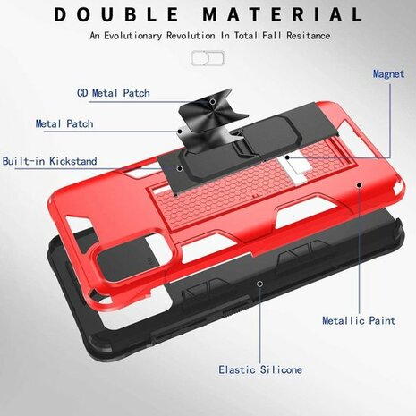 Samsung A41 Goud - Magnetic Kickstand Armor Case