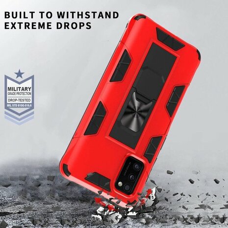 Samsung A41 Goud - Magnetic Kickstand Armor Case