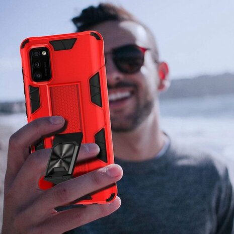 Samsung A41 Goud - Magnetic Kickstand Armor Case