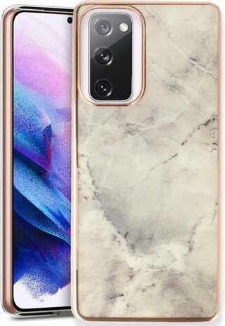 Samsung S20 FE - Marmer Back Cover - Steen