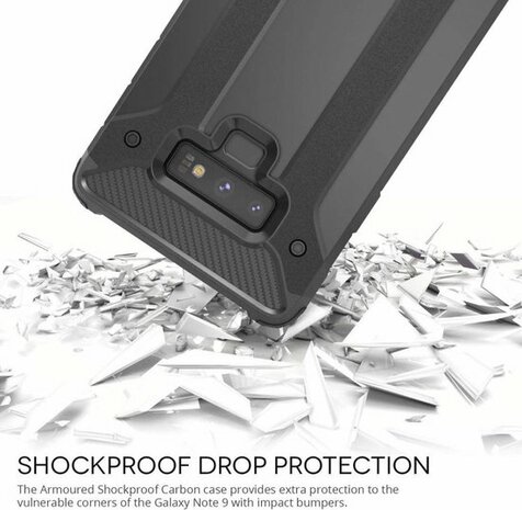 Samsung Note 9 - Armor Back Cover - Zwart
