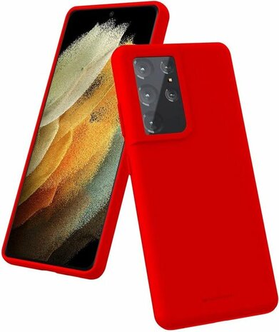 Samsung S21 Ultra - Siliconen Back Cover - Rood