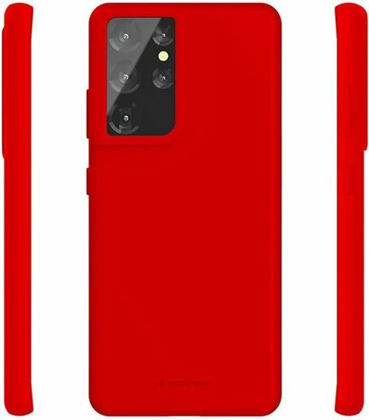 Samsung S21 Ultra - Siliconen Back Cover - Rood