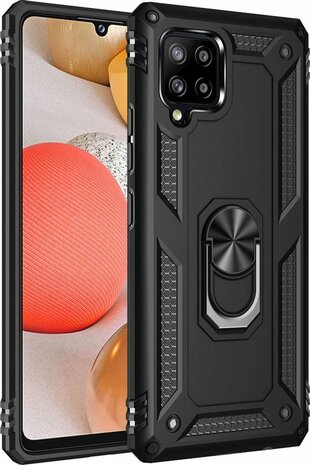 Samsung A42 5G Zwart - Armor met Kickstand Ring