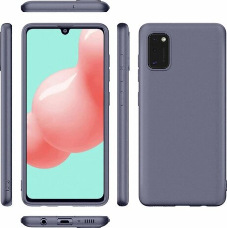 Samsung A41 - Siliconen Back Cover - Paars