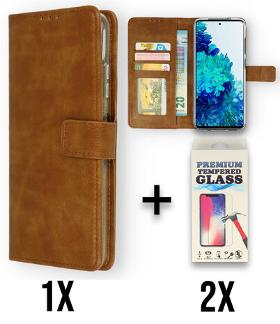 Reno 8T - Book Case &amp; 2x Glas - Bruin