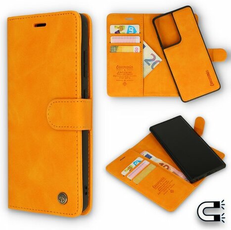 Samsung S21 Ultra Sunset Orange - 2 in 1 Book Case