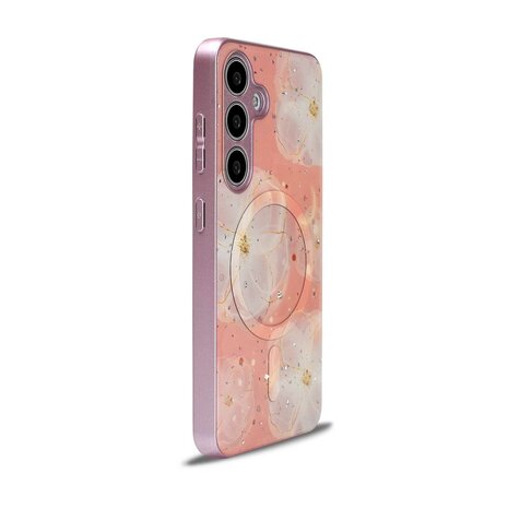 Samsung S24 Roze - MagSafe TPU Marmer