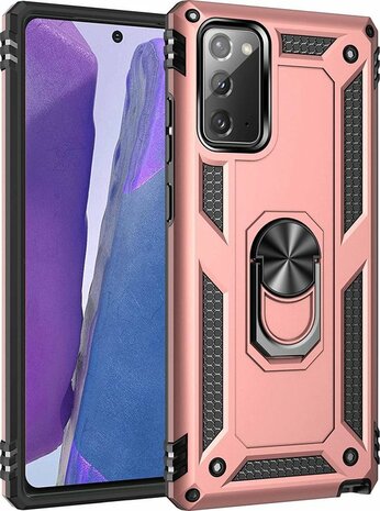 Samsung Note 20 Roségoud - Armor met Kickstand Ring