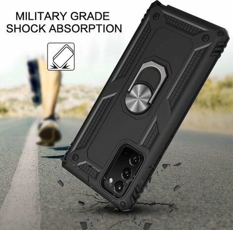 Samsung Note 20 Roségoud - Armor met Kickstand Ring