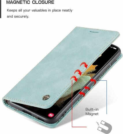 Samsung S21 Ultra Aqua Blue - Book Case